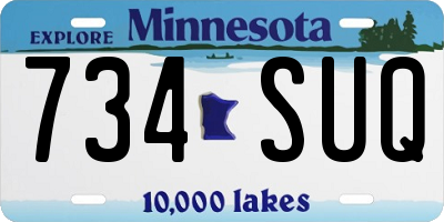 MN license plate 734SUQ