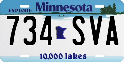 MN license plate 734SVA