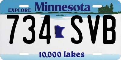 MN license plate 734SVB