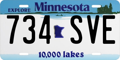 MN license plate 734SVE