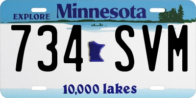 MN license plate 734SVM