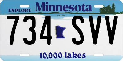 MN license plate 734SVV