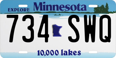 MN license plate 734SWQ