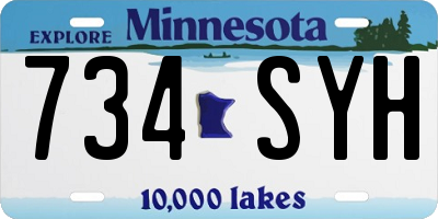 MN license plate 734SYH