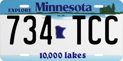 MN license plate 734TCC