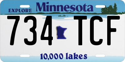 MN license plate 734TCF