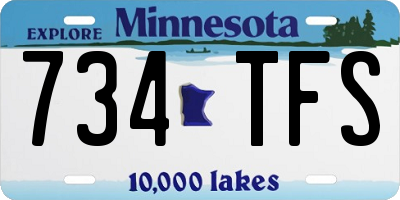 MN license plate 734TFS