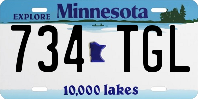 MN license plate 734TGL