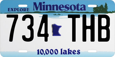 MN license plate 734THB