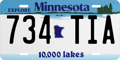 MN license plate 734TIA