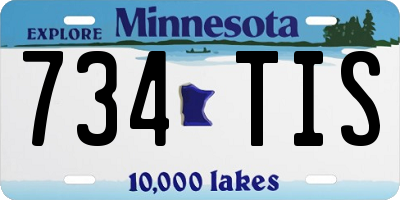 MN license plate 734TIS
