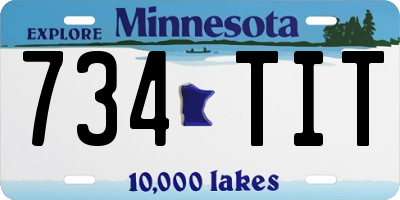 MN license plate 734TIT