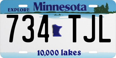 MN license plate 734TJL