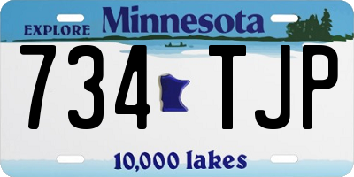 MN license plate 734TJP