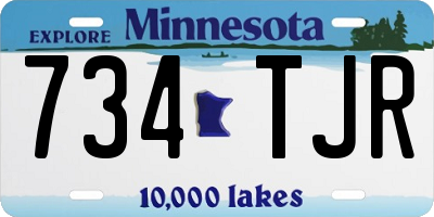 MN license plate 734TJR