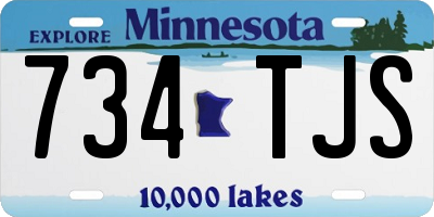 MN license plate 734TJS