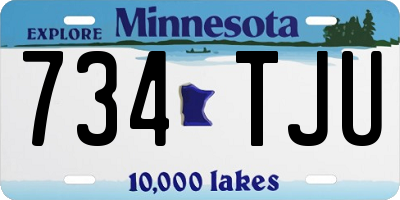 MN license plate 734TJU