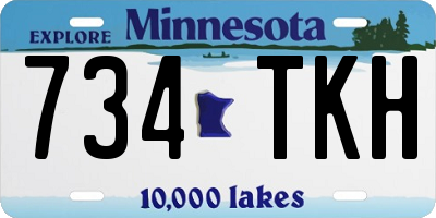 MN license plate 734TKH