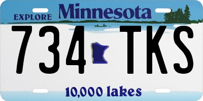 MN license plate 734TKS