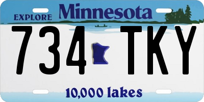 MN license plate 734TKY