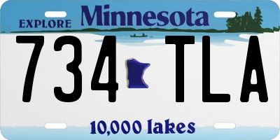 MN license plate 734TLA
