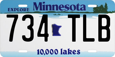 MN license plate 734TLB