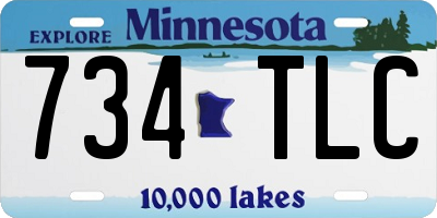 MN license plate 734TLC
