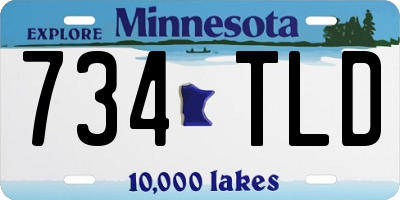 MN license plate 734TLD