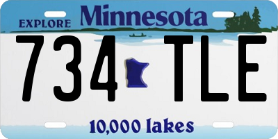 MN license plate 734TLE