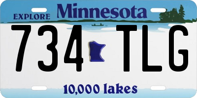 MN license plate 734TLG
