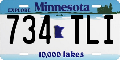 MN license plate 734TLI