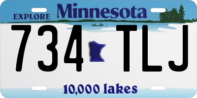 MN license plate 734TLJ