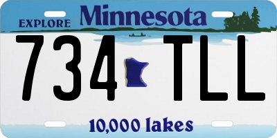 MN license plate 734TLL