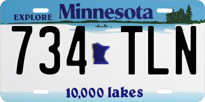 MN license plate 734TLN