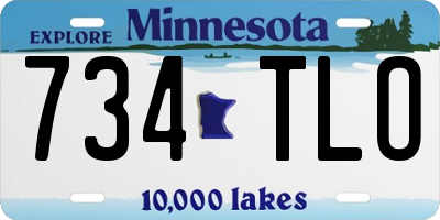MN license plate 734TLO