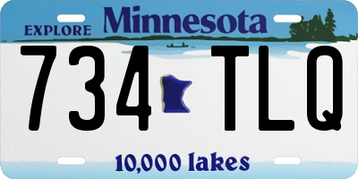 MN license plate 734TLQ