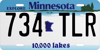 MN license plate 734TLR
