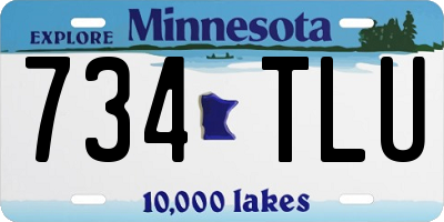 MN license plate 734TLU