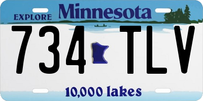 MN license plate 734TLV