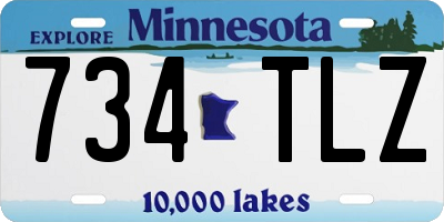MN license plate 734TLZ