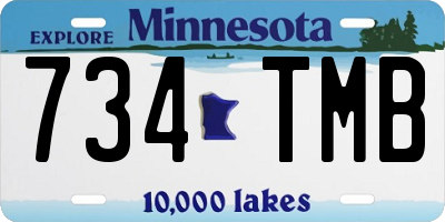 MN license plate 734TMB