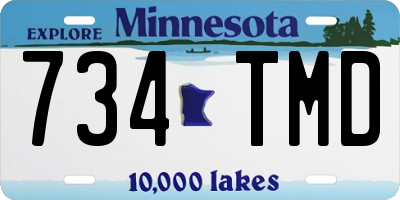 MN license plate 734TMD