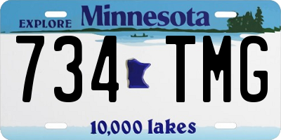 MN license plate 734TMG
