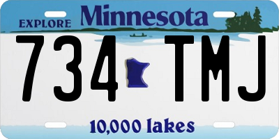 MN license plate 734TMJ