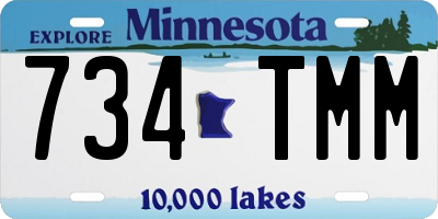 MN license plate 734TMM