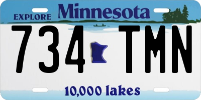 MN license plate 734TMN