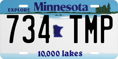 MN license plate 734TMP
