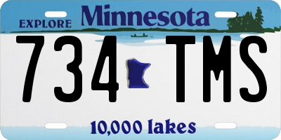 MN license plate 734TMS