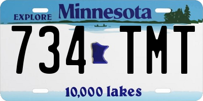 MN license plate 734TMT