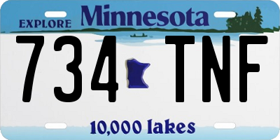 MN license plate 734TNF